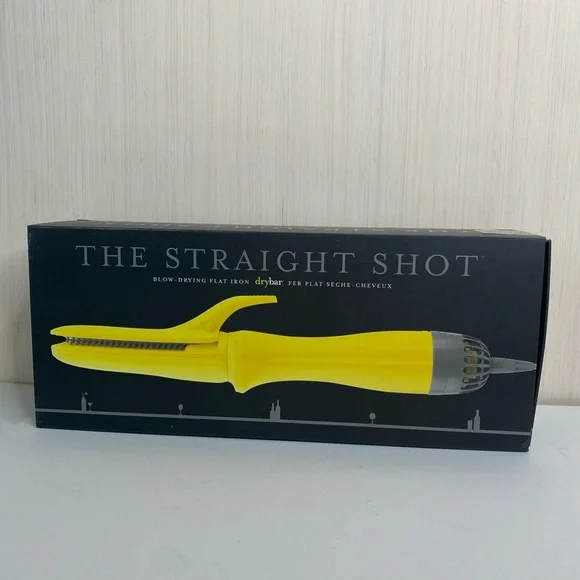 Drybar The Straight Shot Yellow Blow-Drying Flat Iron 1.25” - Picture 1 of 11